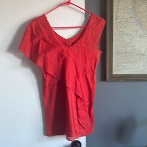 Red asymmetrical top